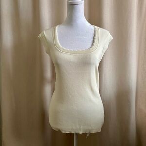 Ted Baker Cream Knit Shell | Size 2 (S)